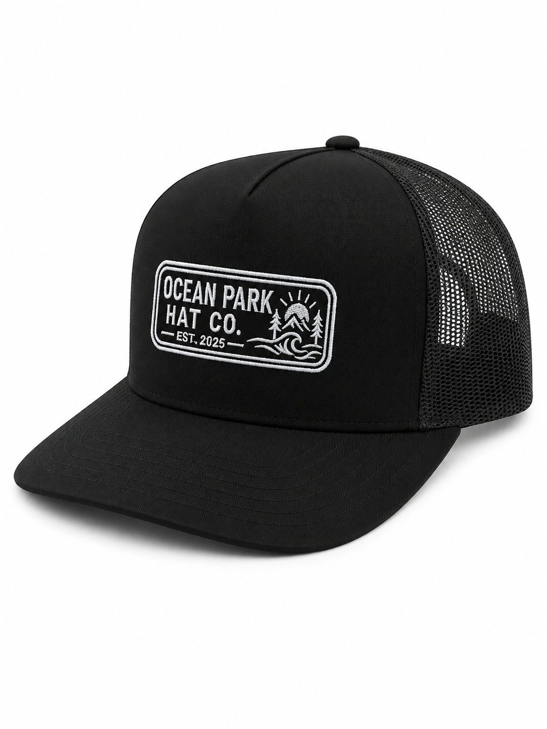 Classic Snappy - Black on Black Mesh Back