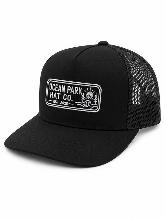 Classic Snappy - Black on Black Mesh Back