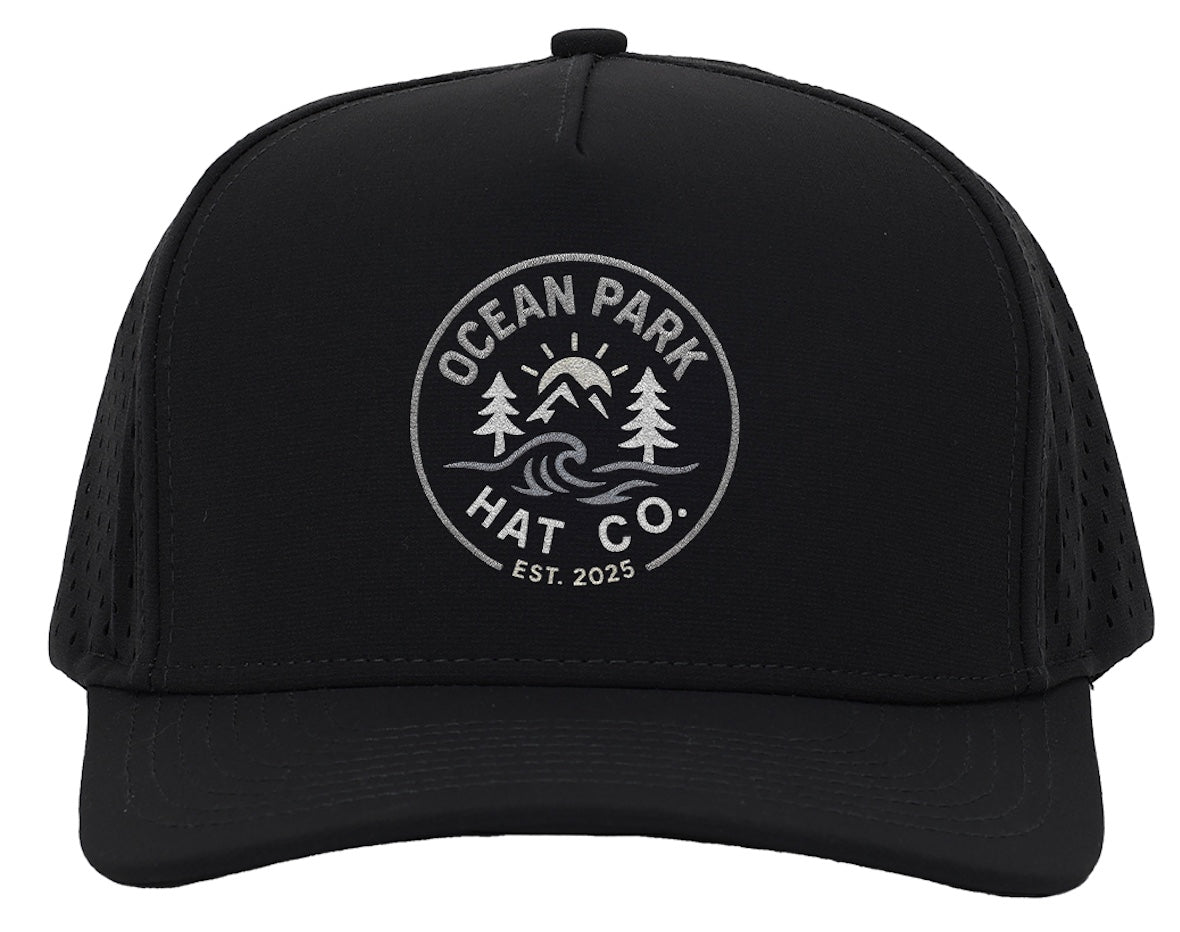 Classic Snappy - Black on Black Mesh Back